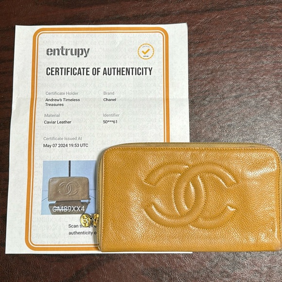 Authentic Chanel Caviar Leather Wallet Organizer - Picture 1 of 10